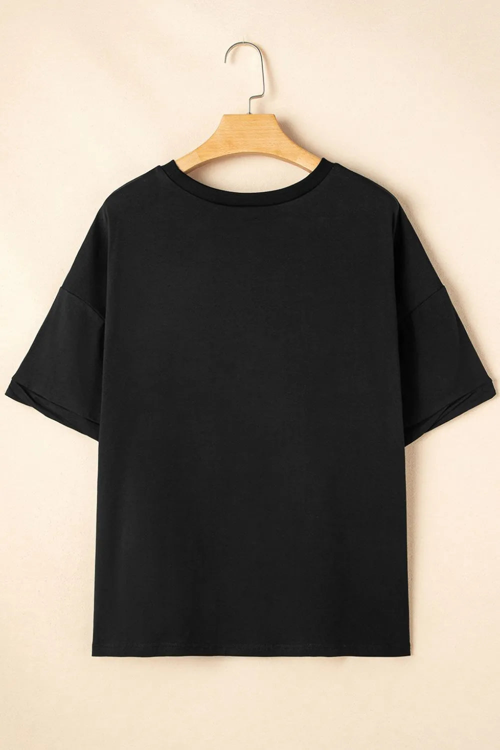 Sequin Strawberry High Low Half Sleeve Relaxed Fit T-Shirt - Premium Tops from Trendsi - Just $36.36! Shop now at Handbags Specialist Headquarter