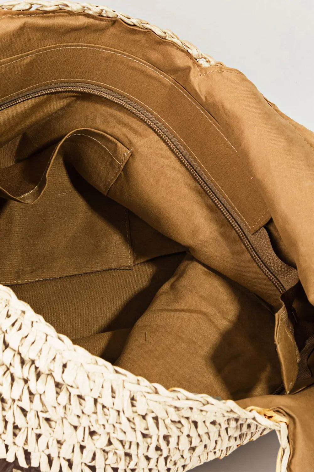 Fame Striped Straw Braided Tote Bag - Premium Tote Bag from Trendsi - Just $43.99! Shop now at Handbags Specialist Headquarter