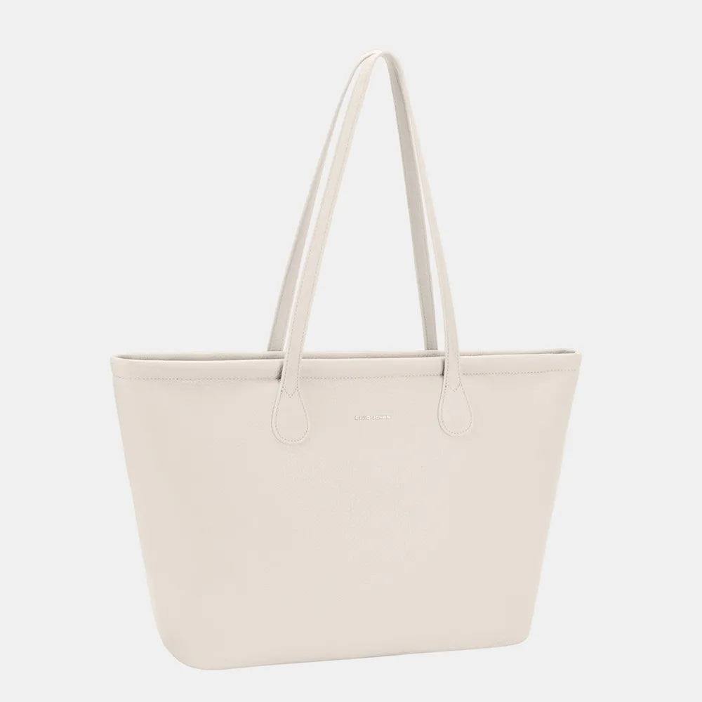 David Jones PU Leather Tote Bag - Premium Tote Bag from Trendsi - Just $43.99! Shop now at Handbags Specialist Headquarter