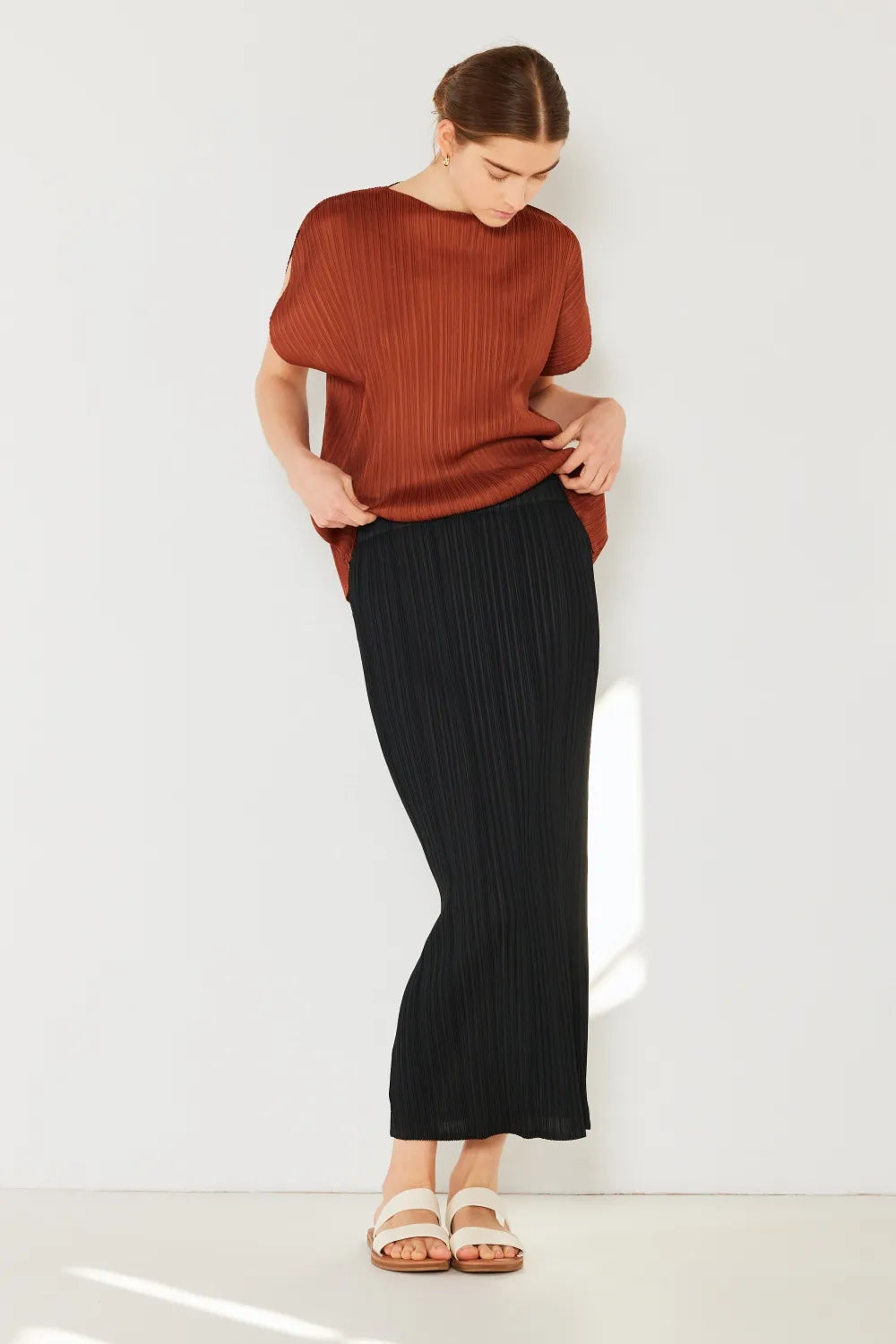 Marina West Swim Pleated Midi Pencil Skirt - Premium from Trendsi - Just $38.99! Shop now at Handbags Specialist Headquarter