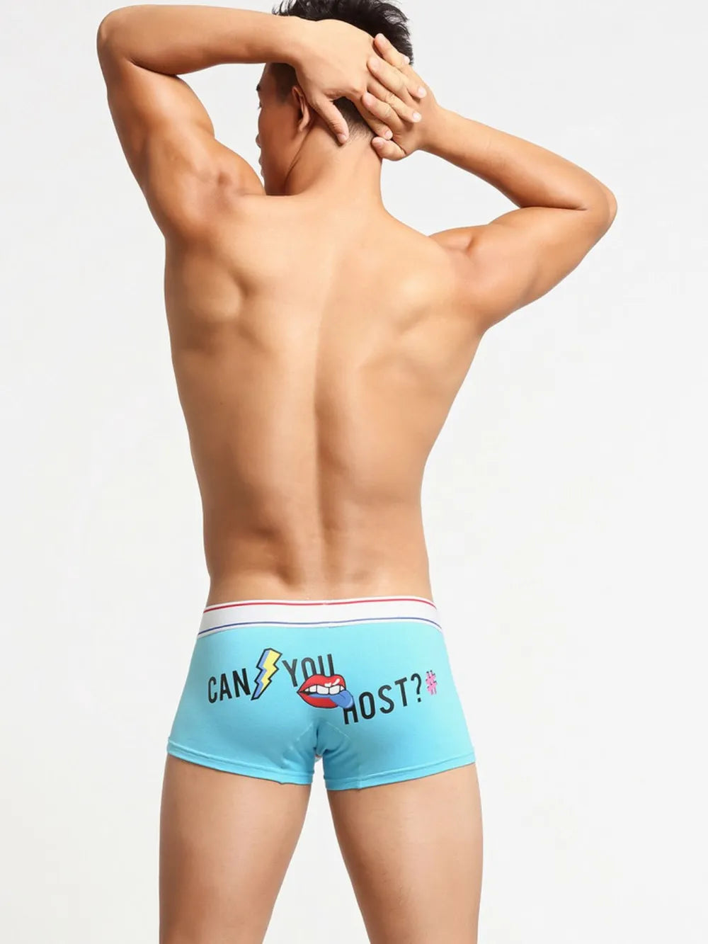 Men's Letter Graphic Contrast Panty - Premium Men's underwear from Trendsi - Just $16.60! Shop now at Handbags Specialist Headquarter