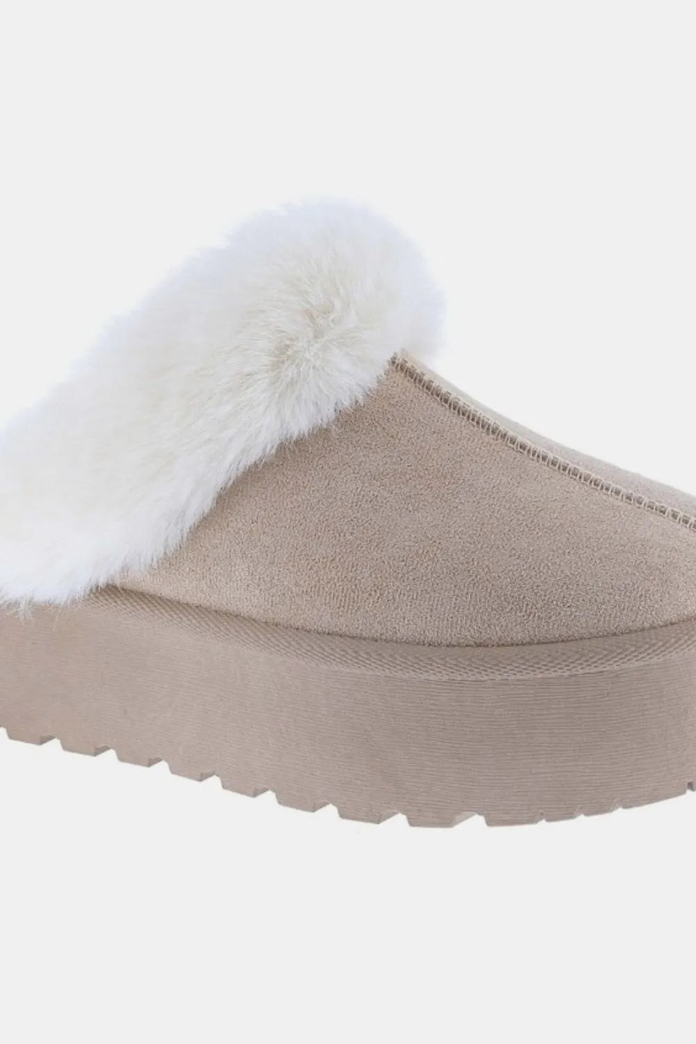 Weeboo Thick Bottom Fur Trim Snow Slippers - Premium from Trendsi - Just $27.99! Shop now at Handbags Specialist Headquarter