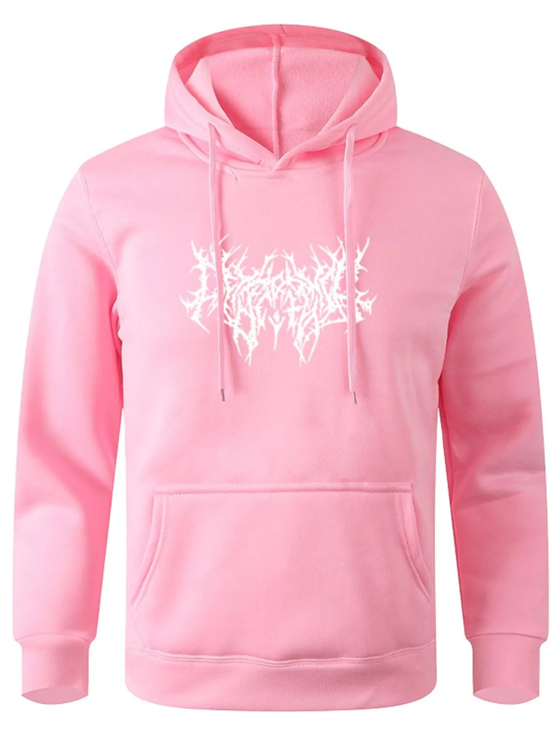 Men's Full Size Drawstring Graphic Long Sleeve Hoodie Plus Size - Premium Men's Sweatshirts from Trendsi - Just $22.58! Shop now at Handbags Specialist Headquarter