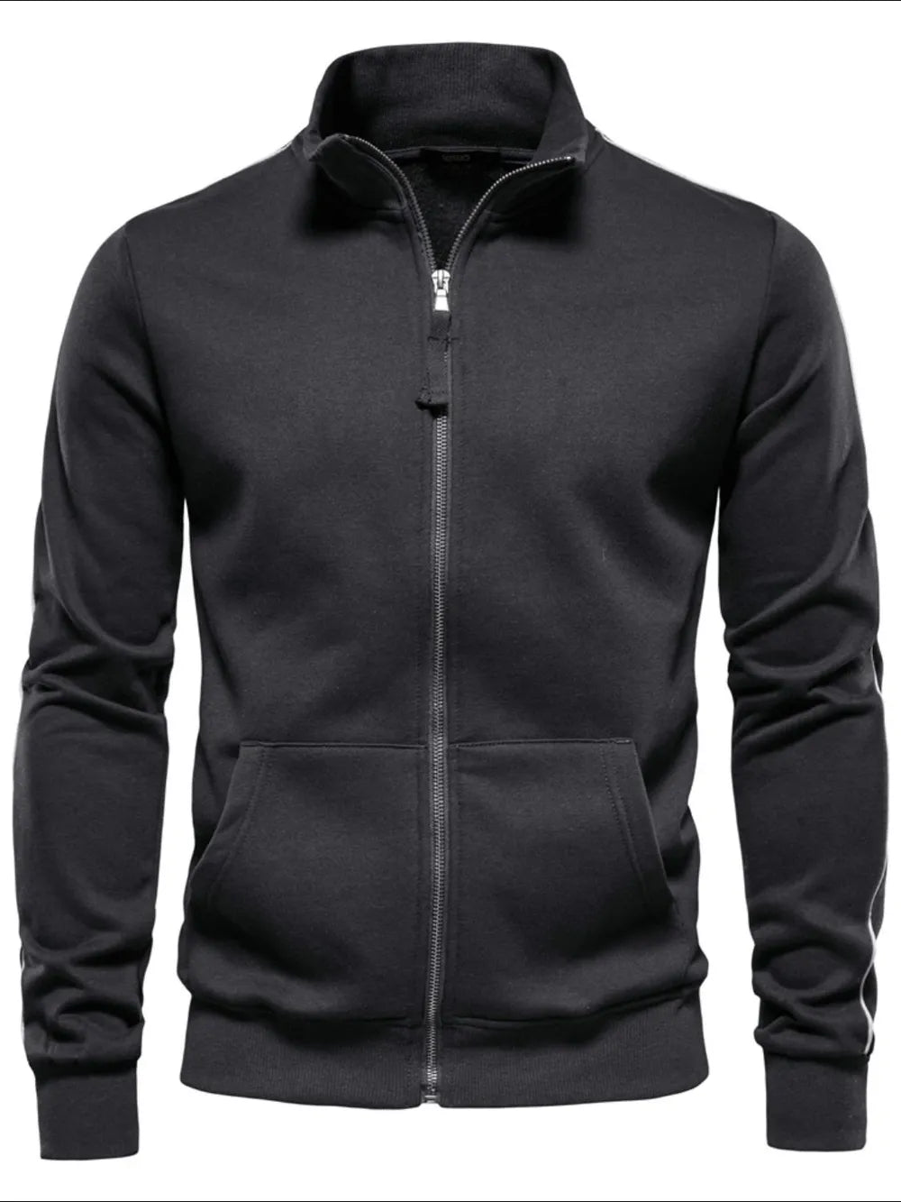 Men's Zip Up Long Sleeve Sweatshirt - Premium Men's Sweatshirts from Trendsi - Just $42.78! Shop now at Handbags Specialist Headquarter