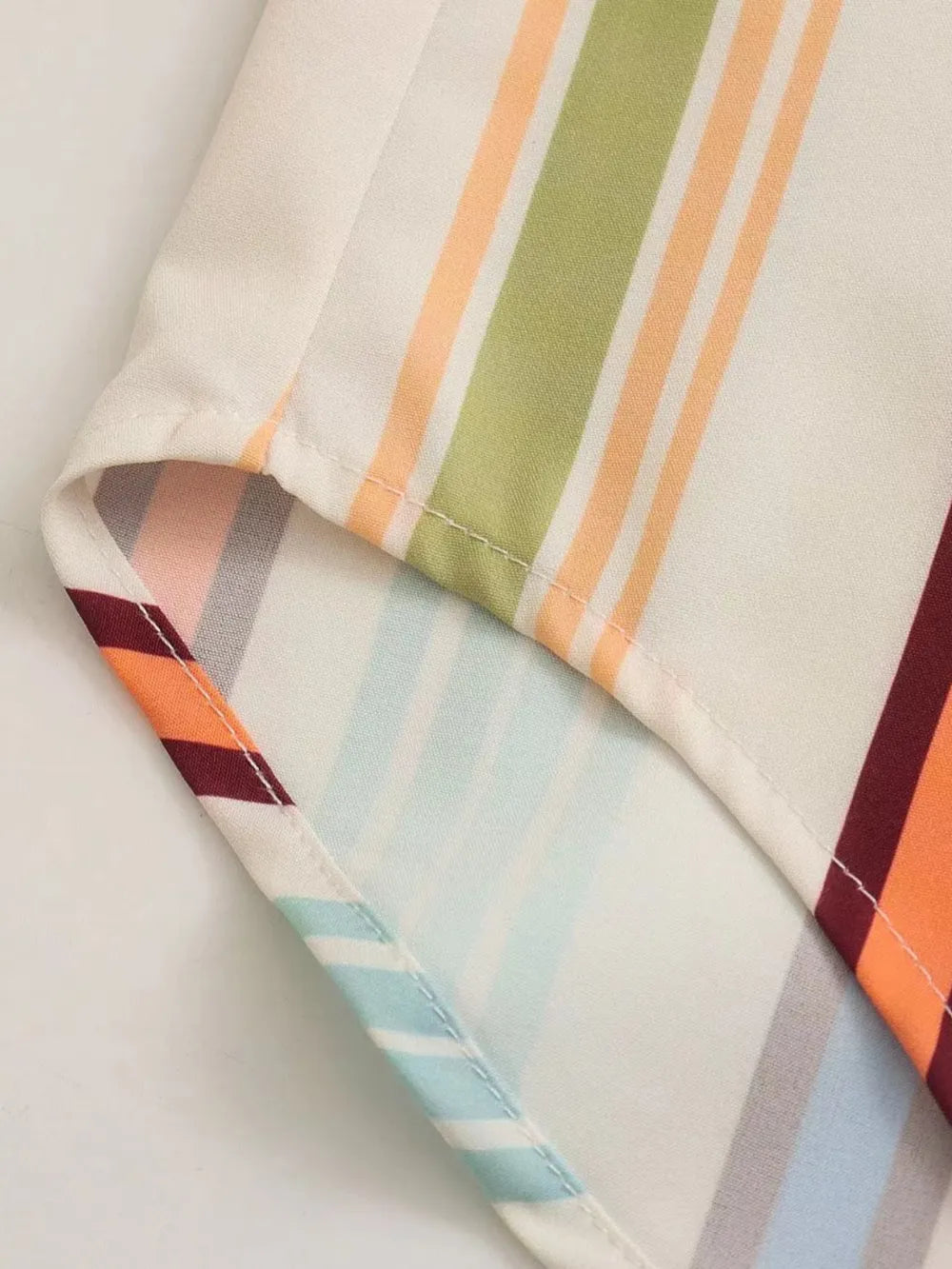 Striped Button Down Lantern Sleeve Shirt - Premium Women's Down Shirt Tops from Trendsi - Just $28! Shop now at Handbags Specialist Headquarter