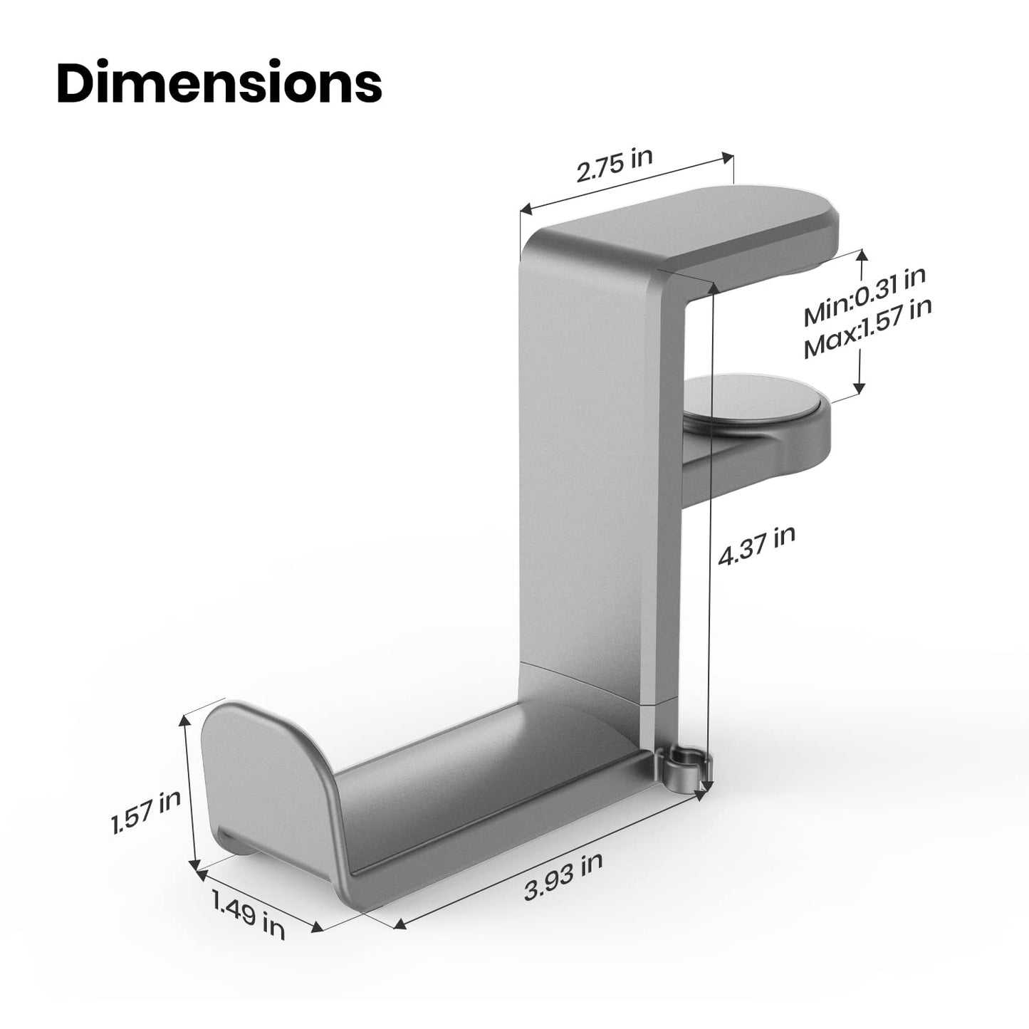 EURPMASK 360° Rotating Headphone Stand & Organizer