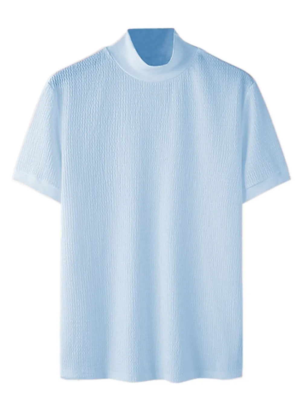 Men's Full Size Mock Neck Short Sleeve T-Shirt Plus Size - Premium Men's Shirts from Trendsi - Just $29.54! Shop now at Handbags Specialist Headquarter