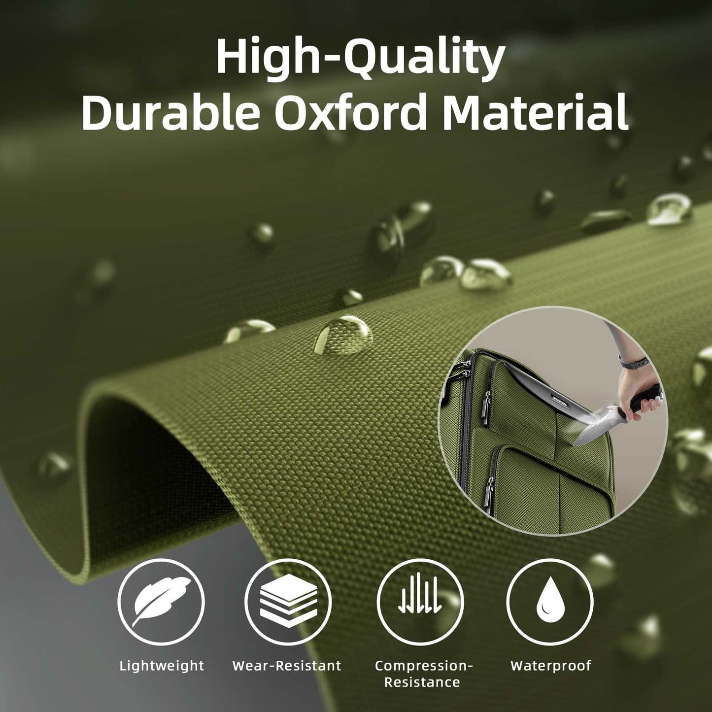 SHOWKOO Armygreen 3-Piece Expandable Luggage Set