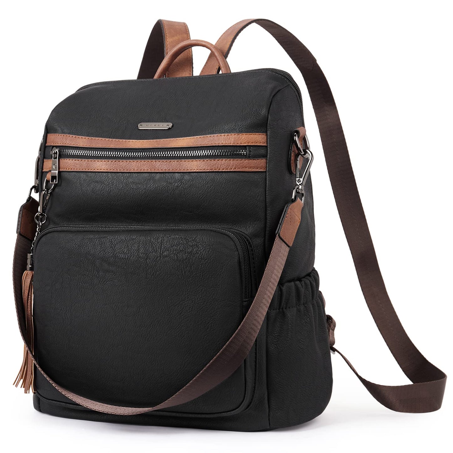 DUO-TONE Luxe Women's Leather Travel Backpack