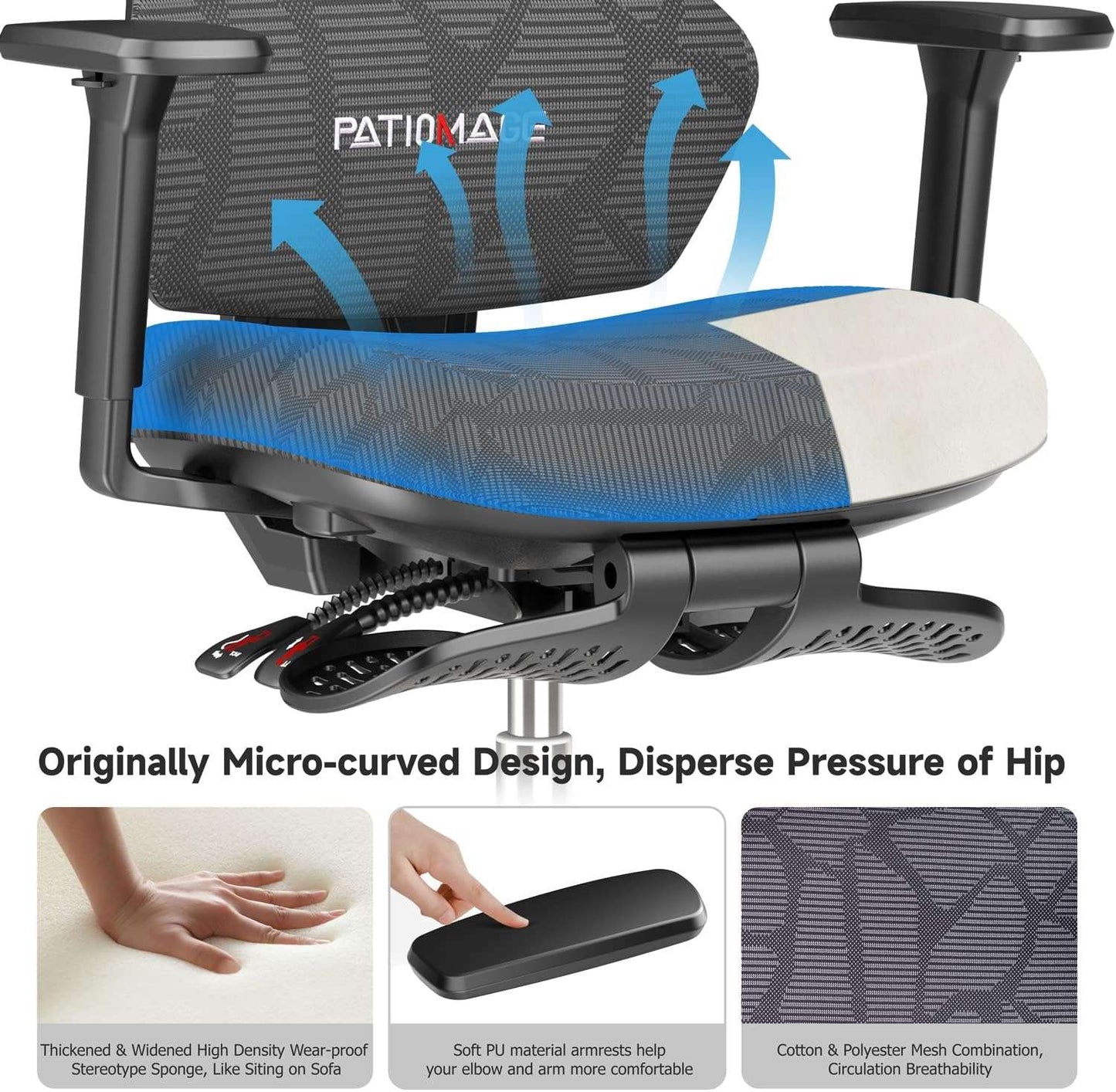 ErgoMax Gaming Chair: Tall & Recline Comfort