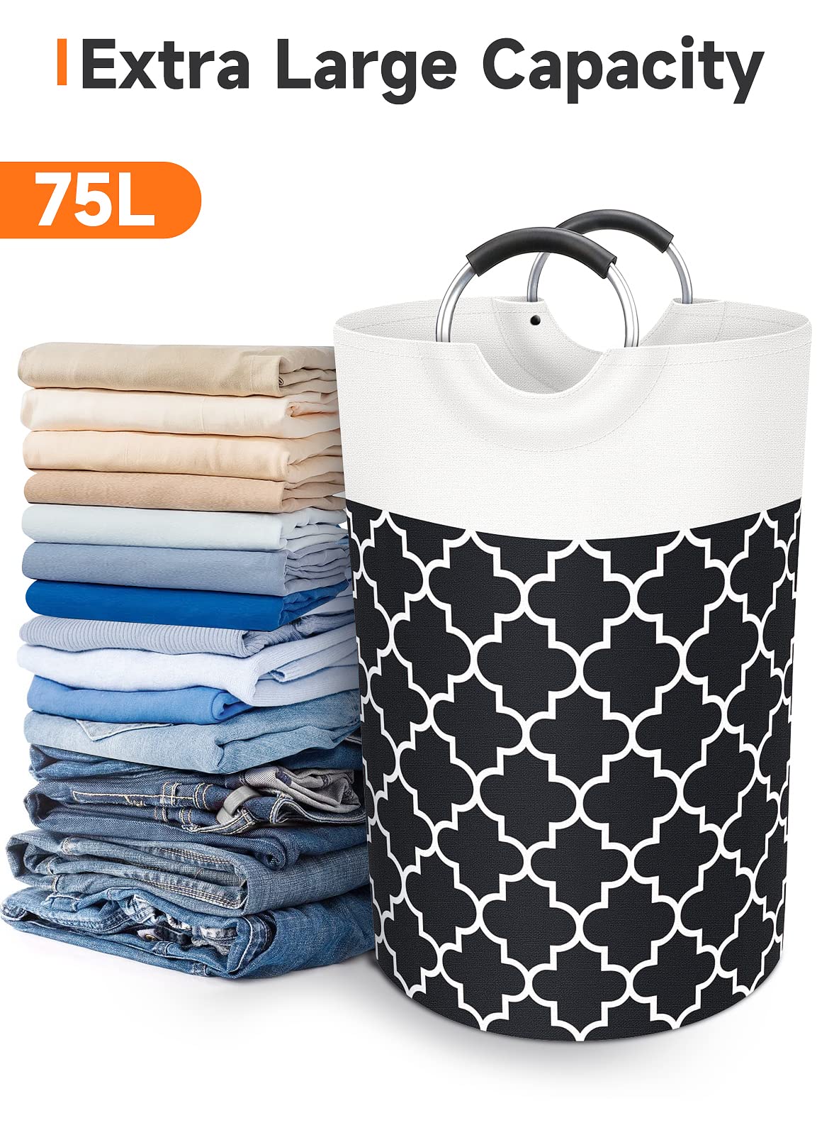 Collapsible Hamper Bag - Grey