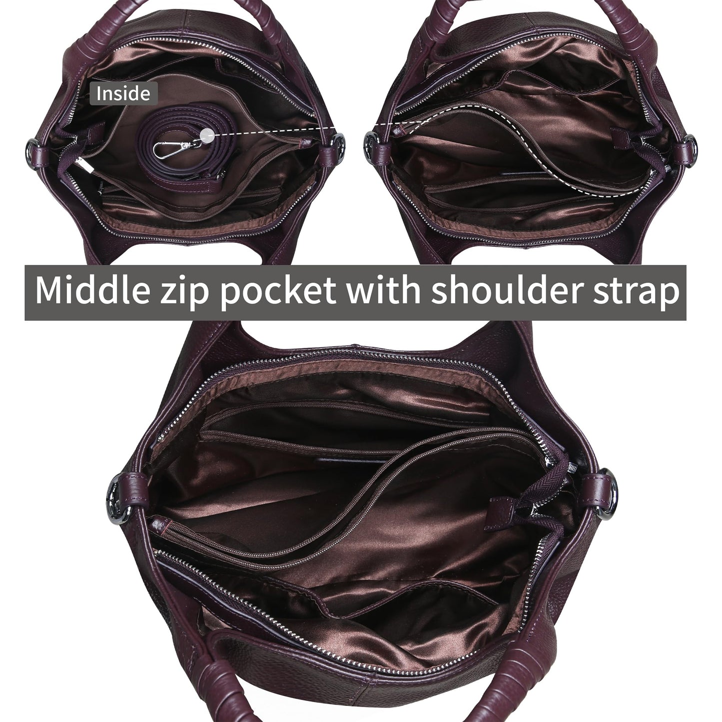 Iswee Luxe Leather Women's Medium Shoulder Tote