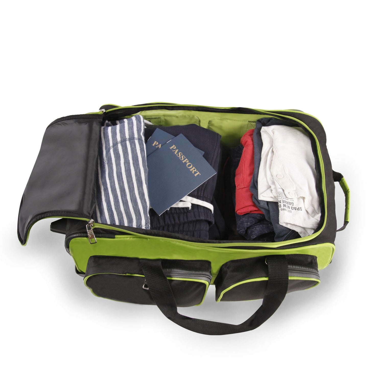 Fila 22 UltraLite Black Rolling Duffel Bag