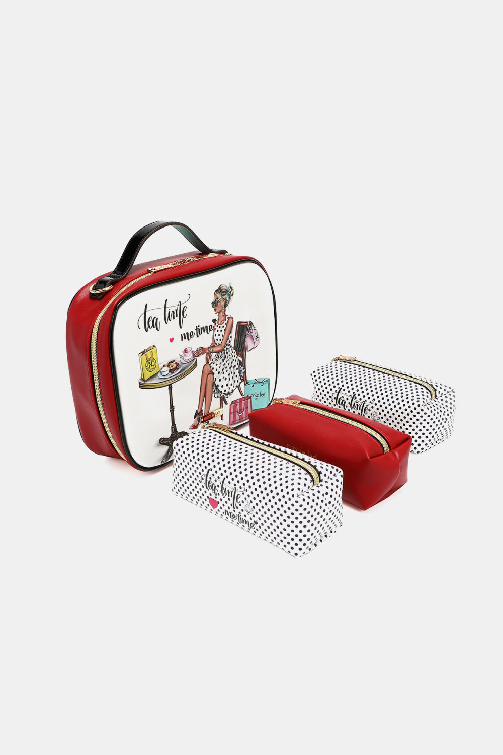 Nicole Lee USA Printed Handbag with Three Pouches - Premium Handbags from Trendsi - Just $39.99! Shop now at Handbags Specialist Headquarter