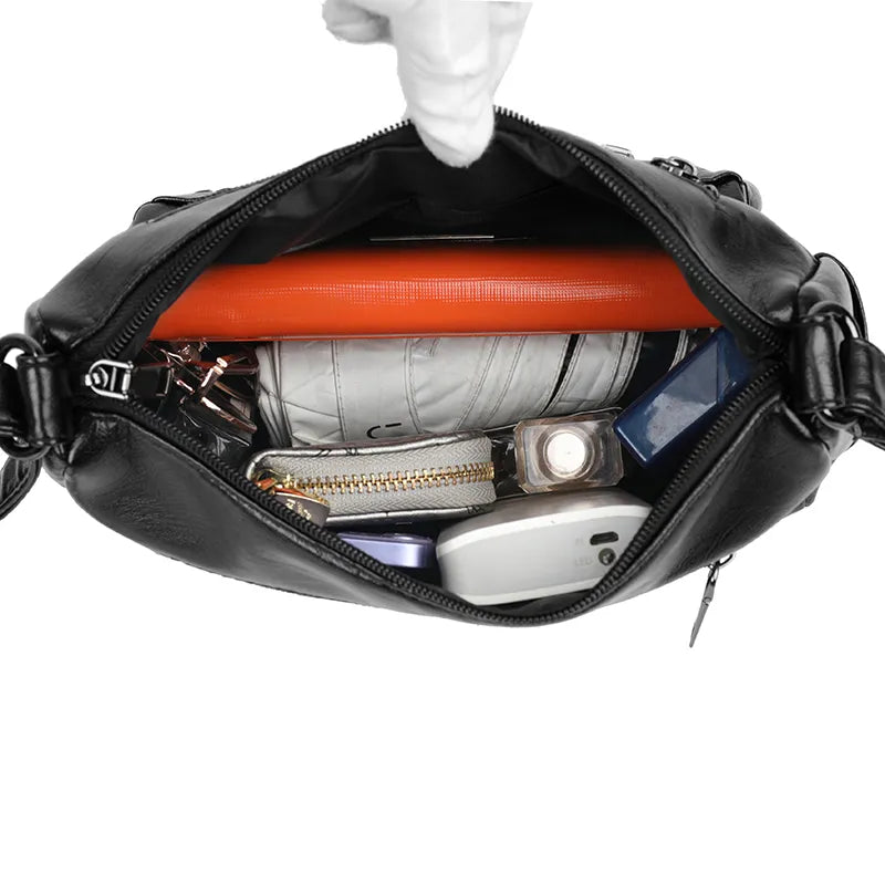 PU Leather Multi-Pockets Crossbody Bag - Premium Crossbody Bag from Trendsi - Just $27.99! Shop now at Handbags Specialist Headquarter