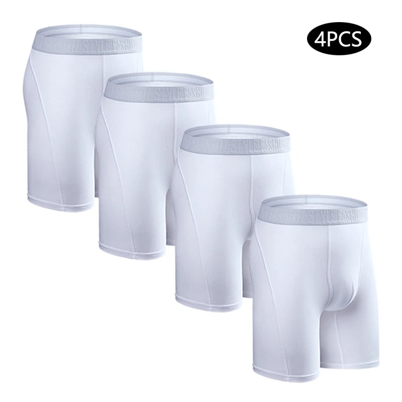 4pcs long boxers for men underwear plus size Men's panties sexy long leg underpants cotton Mens boxer shorts fashion male Trunk - Premium Men's underwear from eprolo - Just $46.95! Shop now at Handbags Specialist Headquarter