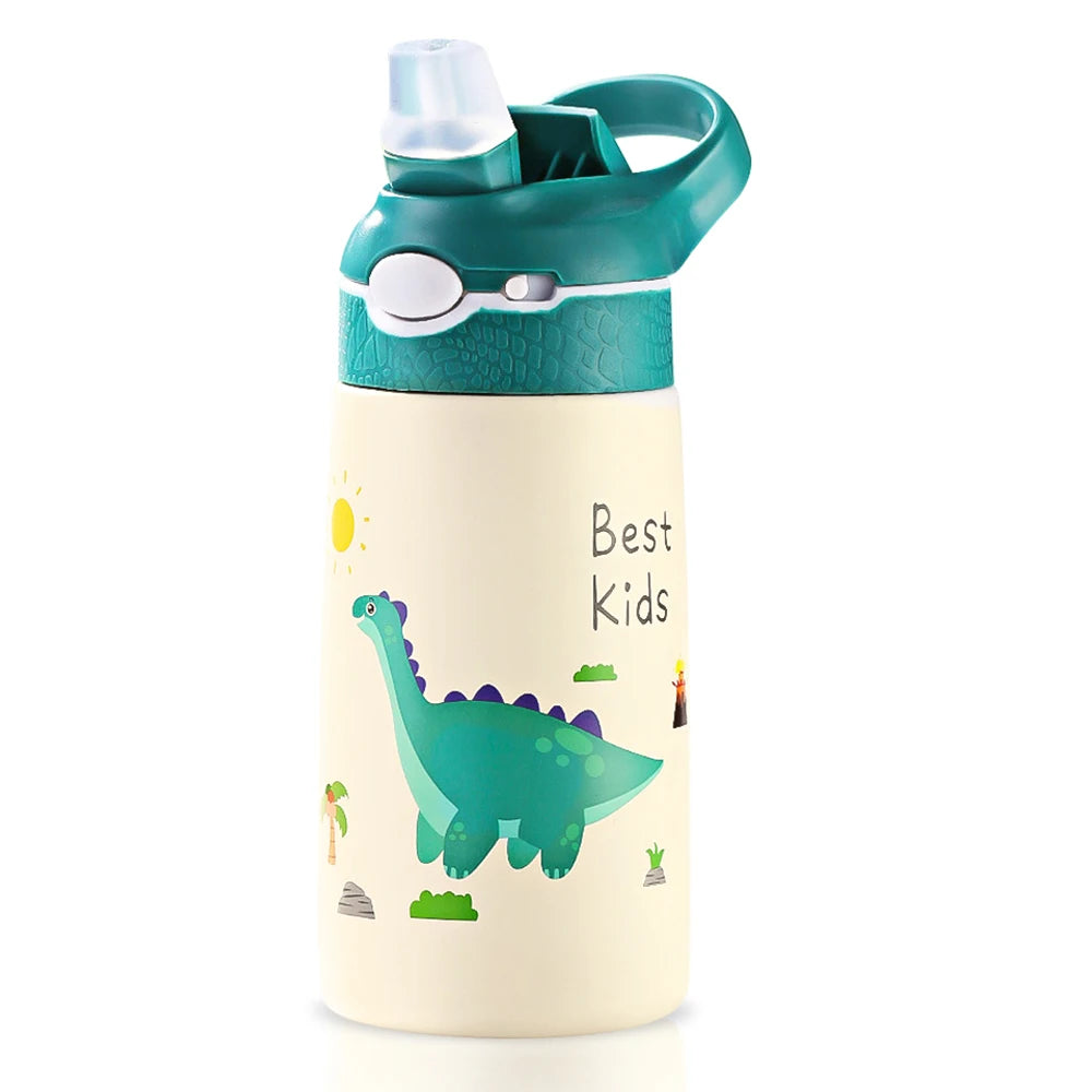 400ML Kids Water Bottle Cartoon Animal Children's Cup With Straw Stainless Steel Vacuum Flacks Thermos Bottle Thermal Mug Cups - Premium Water Bottles from eprolo - Just $28.75! Shop now at Handbags Specialist Headquarter