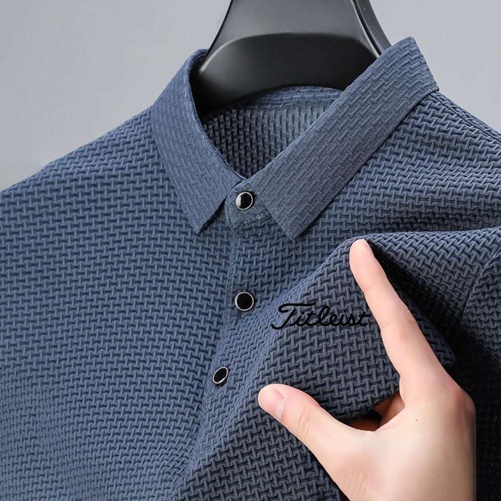 High Quality Summer Men's Ice Silk Polo Shirt New Short Sleeve Tops T-Shirt Polo Shirt Men's Fashion Casual Golf Clothing - Premium Men's Polo Shirt from Handbags Specialist Headquarter - Just $34.95! Shop now at Handbags Specialist Headquarter