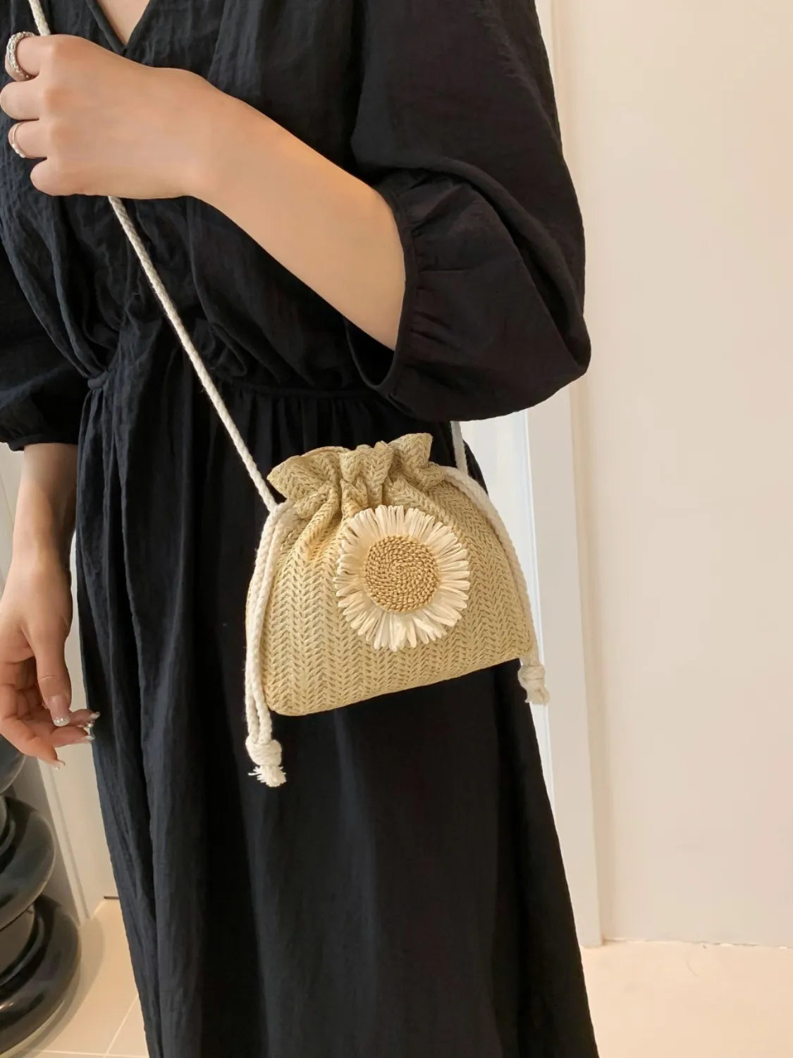 Sunflower Drawstring Bucket Bag.