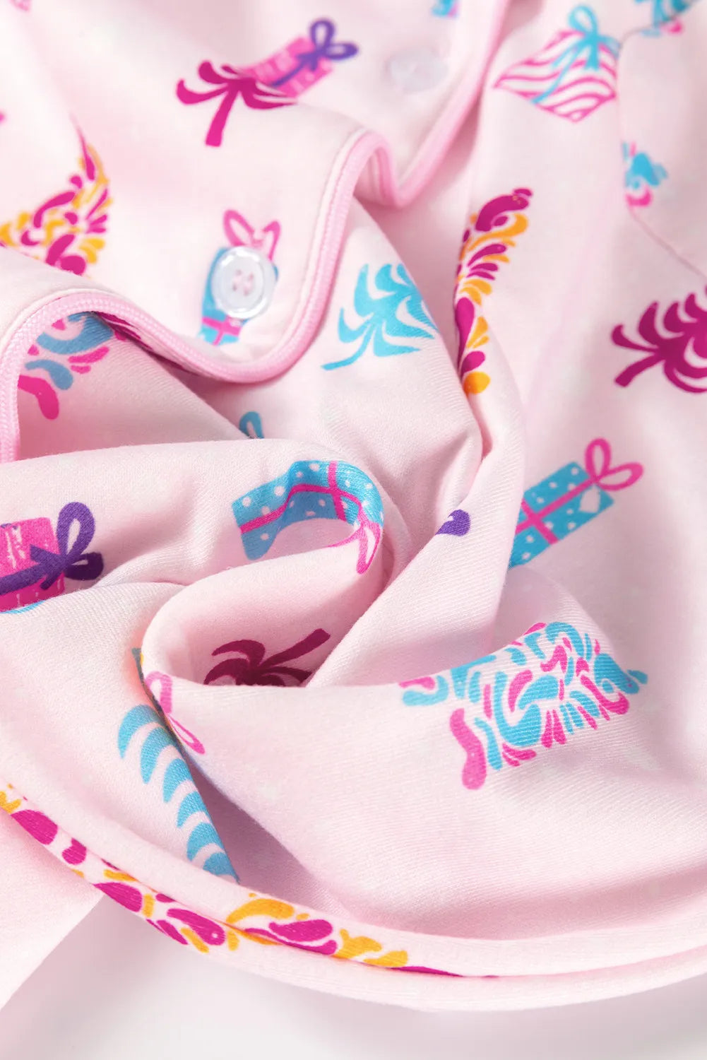 Printed Collared Neck Long Sleeve Lounge Dress - Premium Sleepwear from Trendsi - Just $35.48! Shop now at Handbags Specialist Headquarter