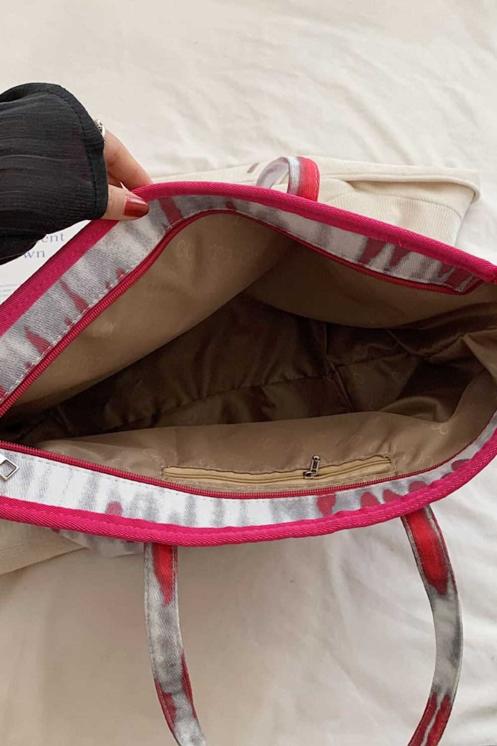 Printed PU Leather Tote Bag - Premium Tote Bag from Trendsi - Just $36.99! Shop now at Handbags Specialist Headquarter