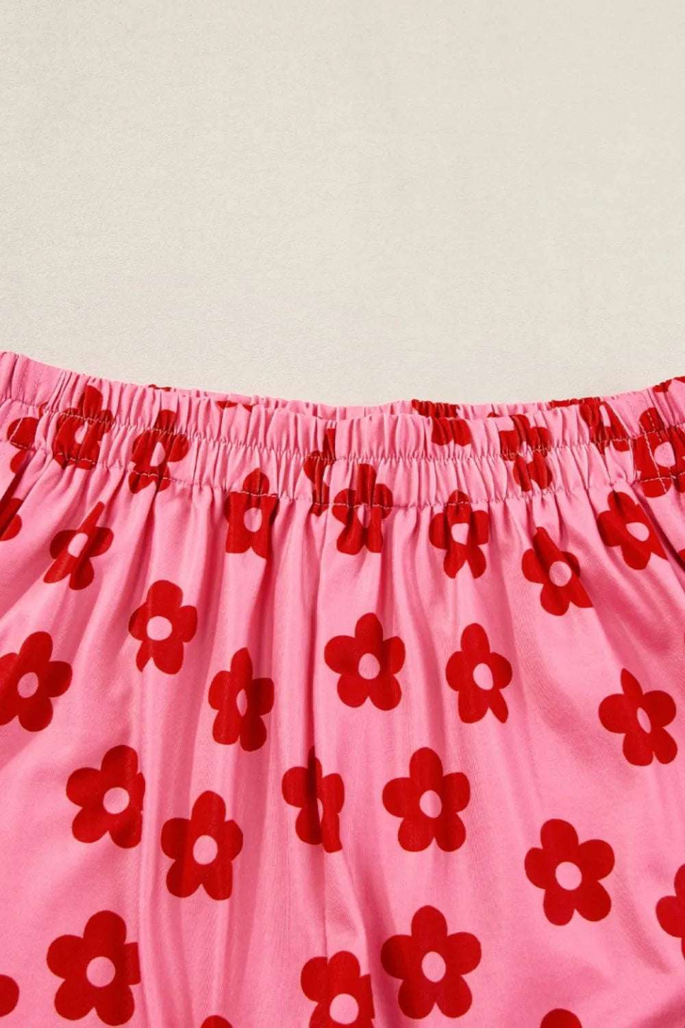 Floral Cropped Tee and Shorts Lounge Set - Premium Sleepwear from Trendsi - Just $25.99! Shop now at Handbags Specialist Headquarter