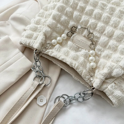 Bubble Textured Tote Bag - Premium Tote Bag from Trendsi - Just $39.99! Shop now at Handbags Specialist Headquarter