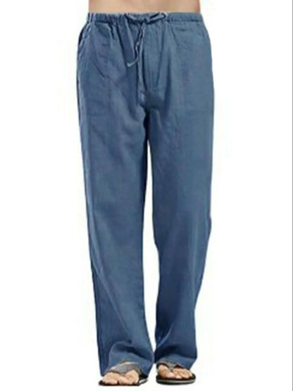 Men's Full Size Drawsting Straight Leg Pants Plus Size.