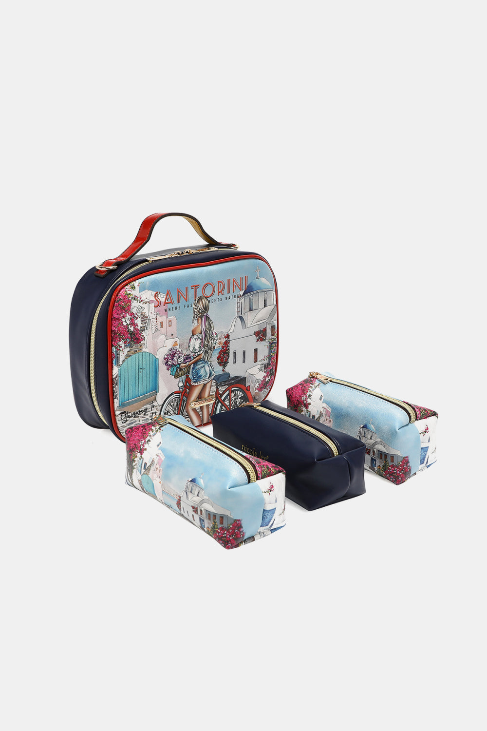 Nicole Lee USA Printed Handbag with Three Pouches - Premium Handbags from Trendsi - Just $39.99! Shop now at Handbags Specialist Headquarter