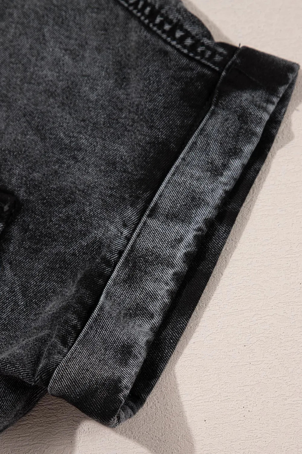 Short Sleeve Flap Pocket Button Up Raw Hem Denim Shirt - Premium Women / Jeans & Denim from Trendsi - Just $47.70! Shop now at Handbags Specialist Headquarter