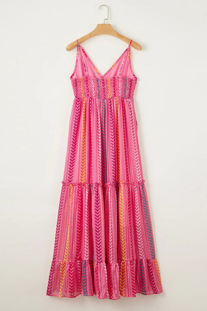 Printed Surplice Maxi Cami Dress - Premium Maxi Dress from Trendsi - Just $69.99! Shop now at Handbags Specialist Headquarter