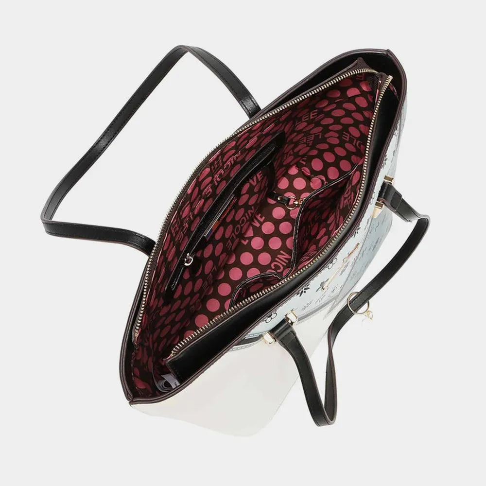 Nicole Lee USA 3-Piece Color Block Handbag Set - Premium handbags from Trendsi - Just $50.99! Shop now at Handbags Specialist Headquarter