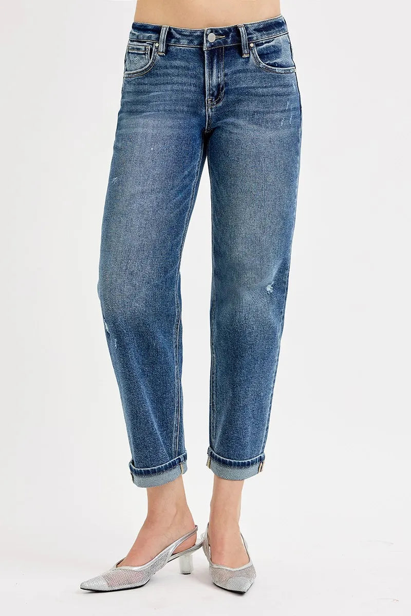 RISEN Full Size Low Rise Crop Boyfriend Jeans Plus Size - Premium Women / Jeans & Denim from Trendsi - Just $63.99! Shop now at Handbags Specialist Headquarter