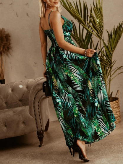 Printed Spaghetti Strap Maxi Dress - Premium Maxi Dress from Trendsi - Just $32.99! Shop now at Handbags Specialist Headquarter