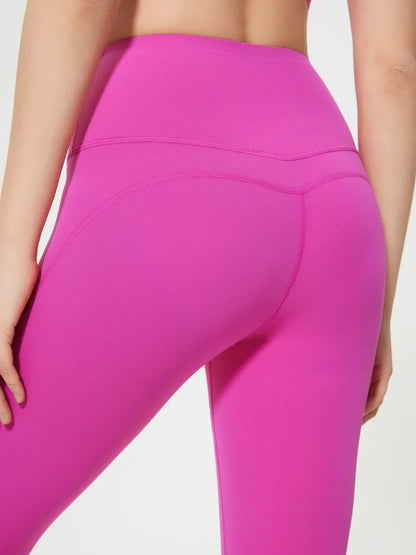 Millennia Wide Waistband Active Leggings - Premium Leggings from Trendsi - Just $40.95! Shop now at Handbags Specialist Headquarter