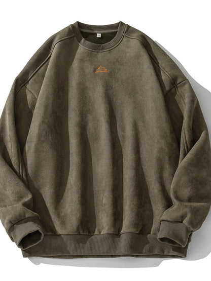 Men's Full Size Round Neck Long Sleeve Sweatshirt Plus Size - Premium Men's Sweatshirts from Trendsi - Just $52.48! Shop now at Handbags Specialist Headquarter