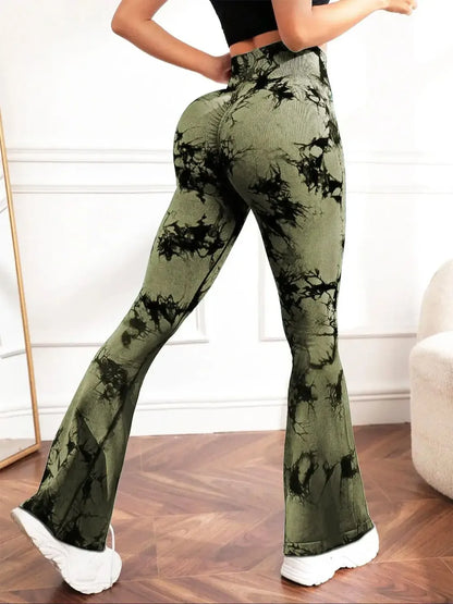 Tie-Dye High Waist Active Leggings - Premium Leggings from Trendsi - Just $40.59! Shop now at Handbags Specialist Headquarter