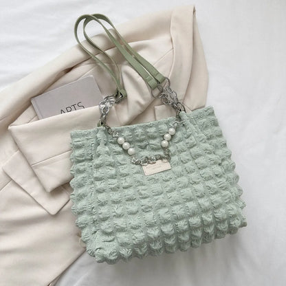 Cloud Puffy Polyester Tote Bag - Premium Tote Bag from Trendsi - Just $39.99! Shop now at Handbags Specialist Headquarter