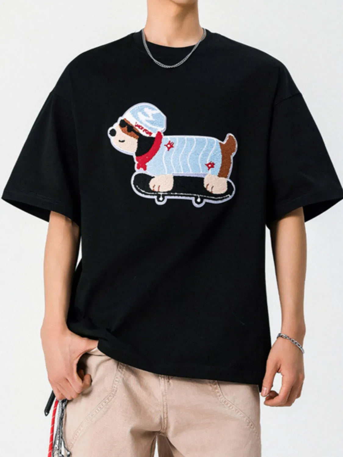 Men's Plus Size Graphic Round Neck Half Sleeve T-Shirt - Premium Men's T-Shirt from Trendsi - Just $27.99! Shop now at Handbags Specialist Headquarter