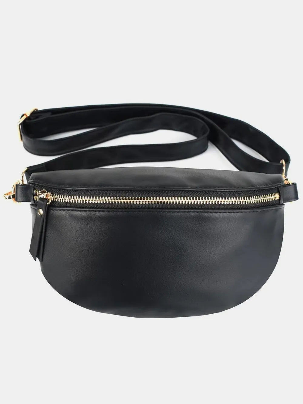 PU Leather Adjustable Strap Crossbody Bag - Premium Crossbody Bag from Trendsi - Just $34.99! Shop now at Handbags Specialist Headquarter