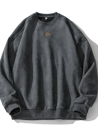 Men's Full Size Round Neck Long Sleeve Sweatshirt Plus Size - Premium Men's Sweatshirts from Trendsi - Just $52.48! Shop now at Handbags Specialist Headquarter