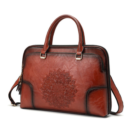 Heritage Elegance: Vintage Embossed Tote
