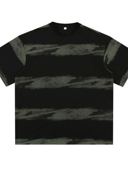 Men's Plus Size Basic style Round Neck Striped T-Shirt - Premium Men's T-Shirt from Trendsi - Just $33.99! Shop now at Handbags Specialist Headquarter