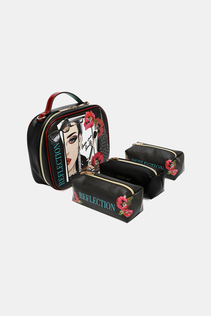 Nicole Lee USA Printed Handbag with Three Pouches - Premium Handbags from Trendsi - Just $39.99! Shop now at Handbags Specialist Headquarter