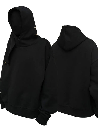 Men's Long Sleeve Hoodie with Mask - Premium Men's Sweatshirts from Trendsi - Just $105.14! Shop now at Handbags Specialist Headquarter