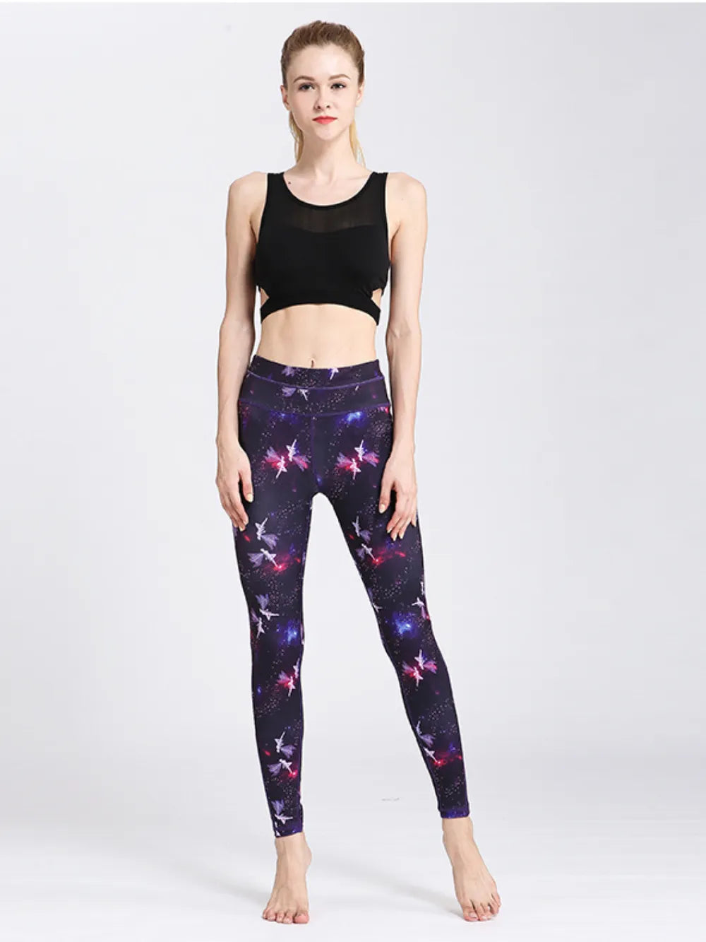 Printed Active High Waist Leggings - Premium Leggings from Trendsi - Just $48.12! Shop now at Handbags Specialist Headquarter