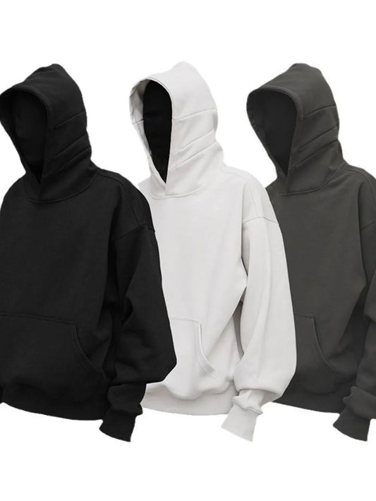 Men's Drop Shoulder Long Sleeve Hoodie with Pocket - Premium Men's Sweatshirts from Trendsi - Just $96.24! Shop now at Handbags Specialist Headquarter
