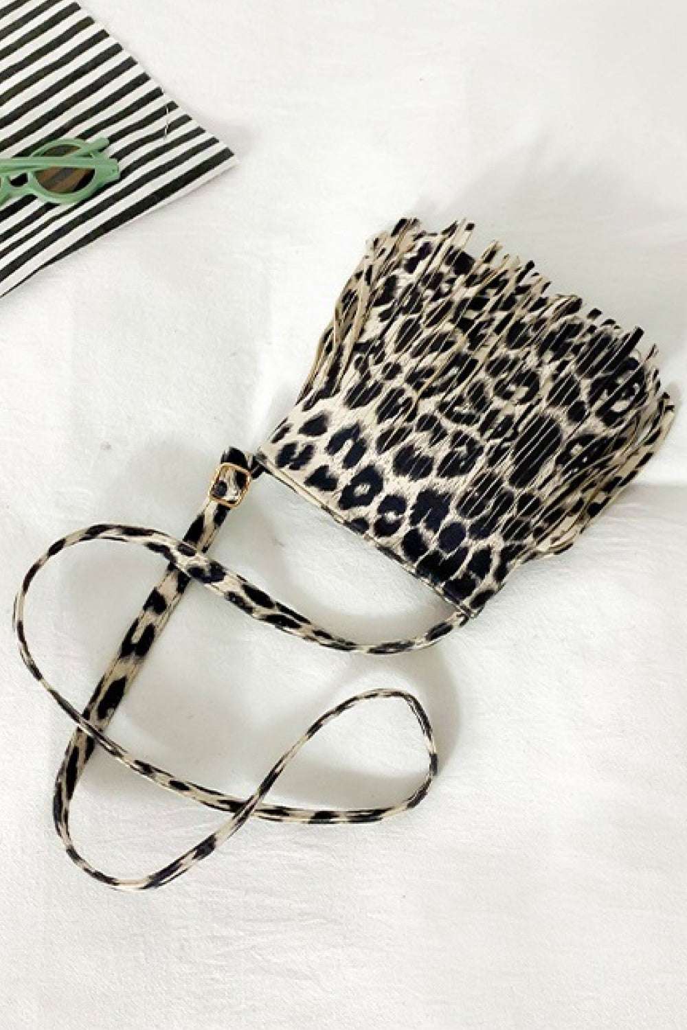 Adored PU Leather Crossbody Bag with Fringe - Premium Crossbody Bag from Trendsi - Just $26.99! Shop now at Handbags Specialist Headquarter