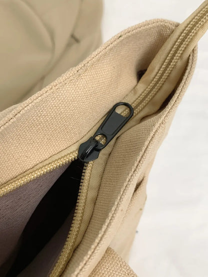 Canvas Tote Bag with Pouch - Premium Tote Bag from Trendsi - Just $39.99! Shop now at Handbags Specialist Headquarter