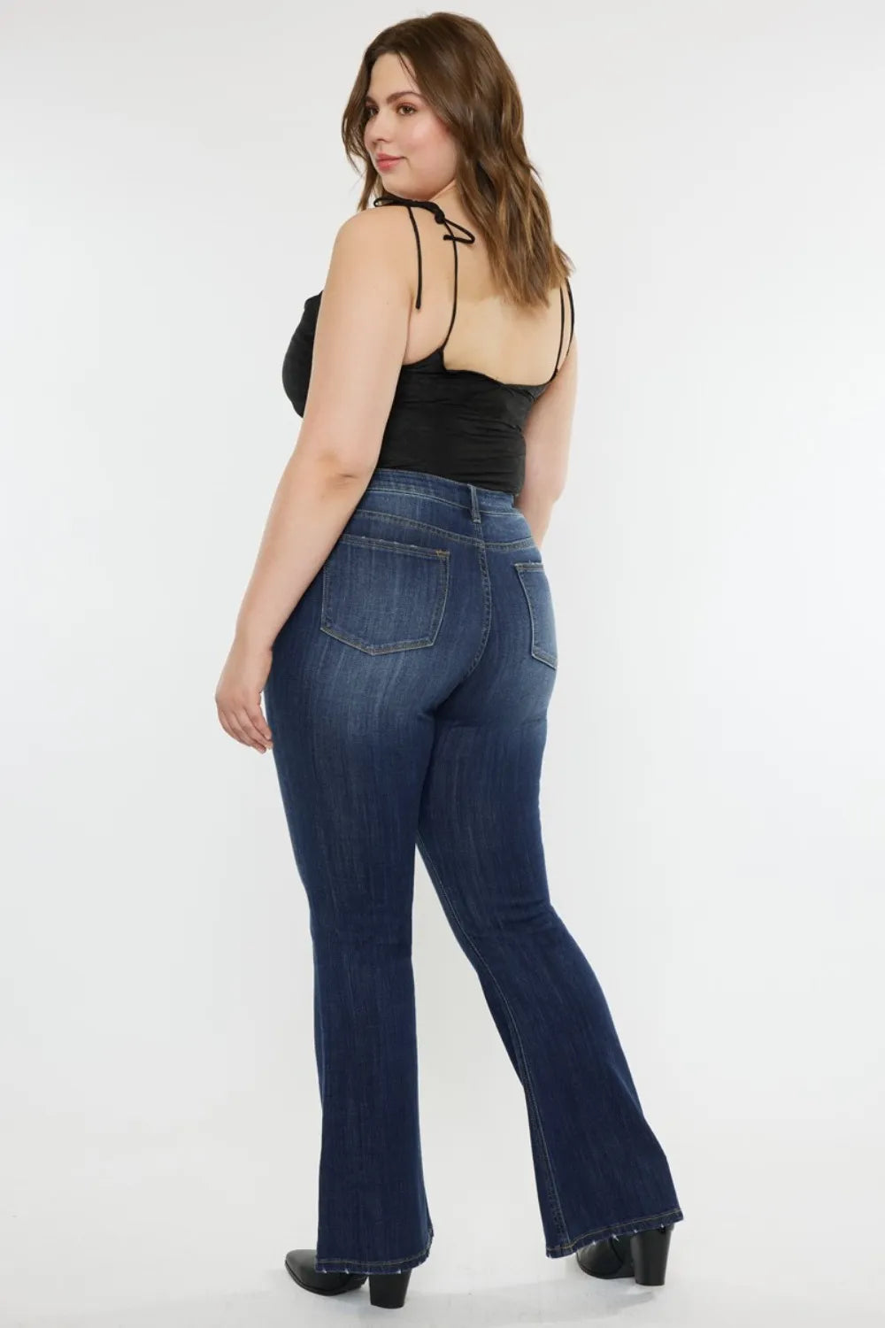Kancan Full Size Mid Rise Slim Flare Jeans - Premium Sleepwear from Trendsi - Just $67.99! Shop now at Handbags Specialist Headquarter